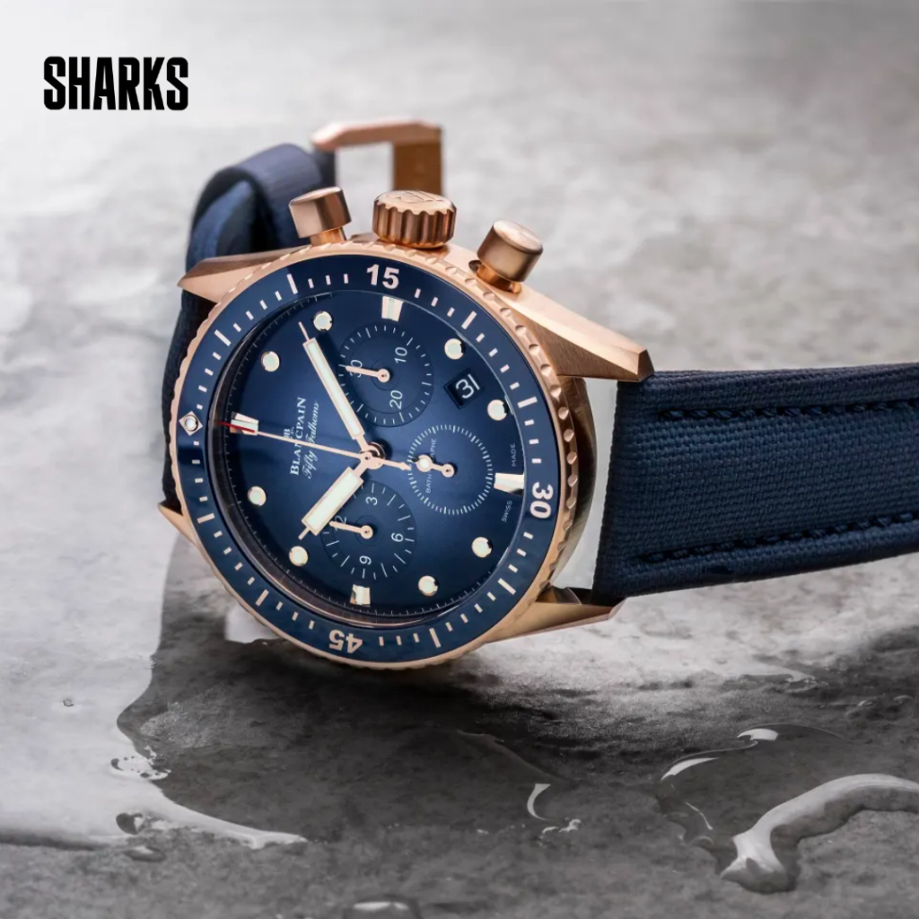 Synonymous with marine adventures, the iconic Fifty Fathoms dates back to 1953, when Blancpain revealed the world's first modern diver's timepiece, a groundbreaking instrument created to resist the severities of deep-sea exploration.